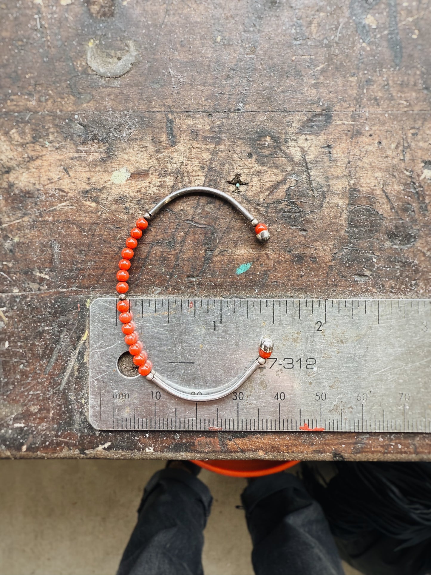 VINTAGE STERLING SEED BEAD CUFFS