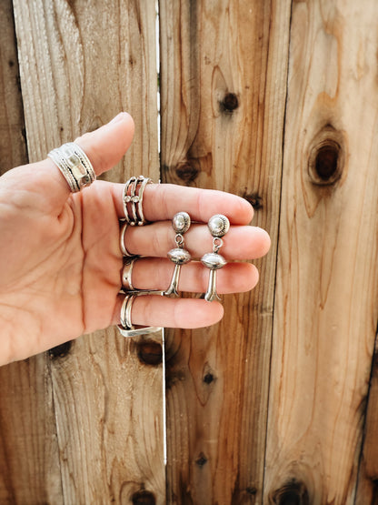 ZUNI SQUASH BLOSSOM EARRINGS