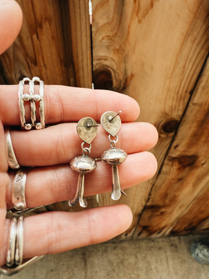 ZUNI SQUASH BLOSSOM EARRINGS